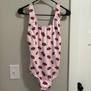 VERDELIMON Lips women's luxury Designer one piece swimsuit‎ $300 Retail Medium